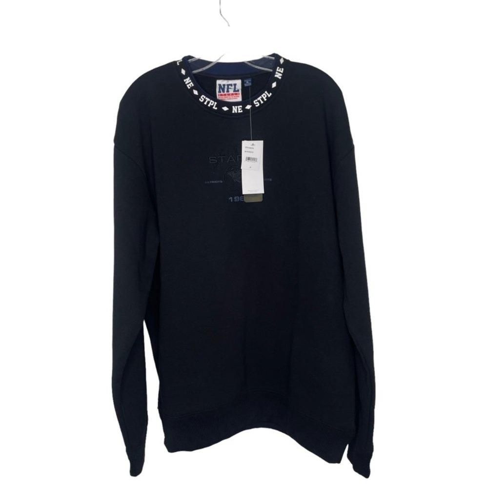NFL x Staple New England Patriots Black Crewneck Sweatshirt XL STC10657B